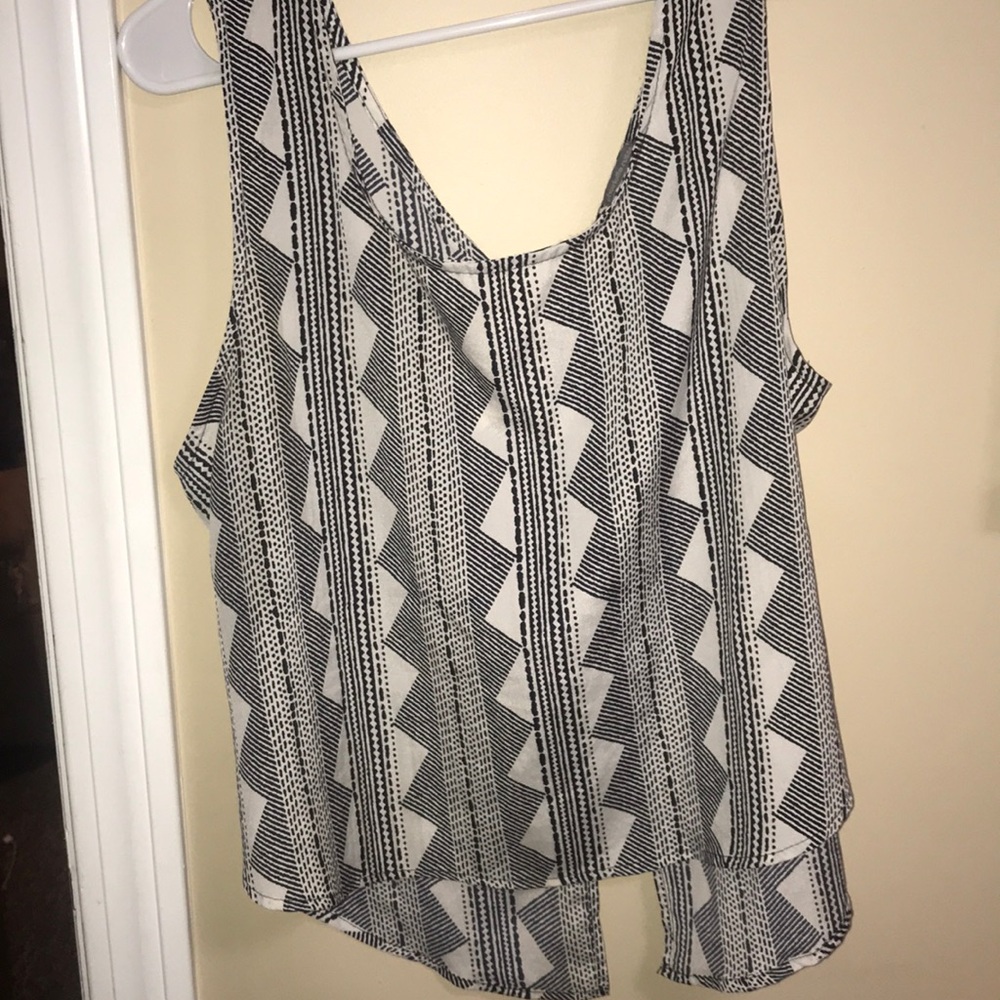 Open back cute tribal tank